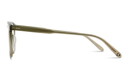 Garrett Leight Brooks Green, Clear glasses - Green / Clear - Side View