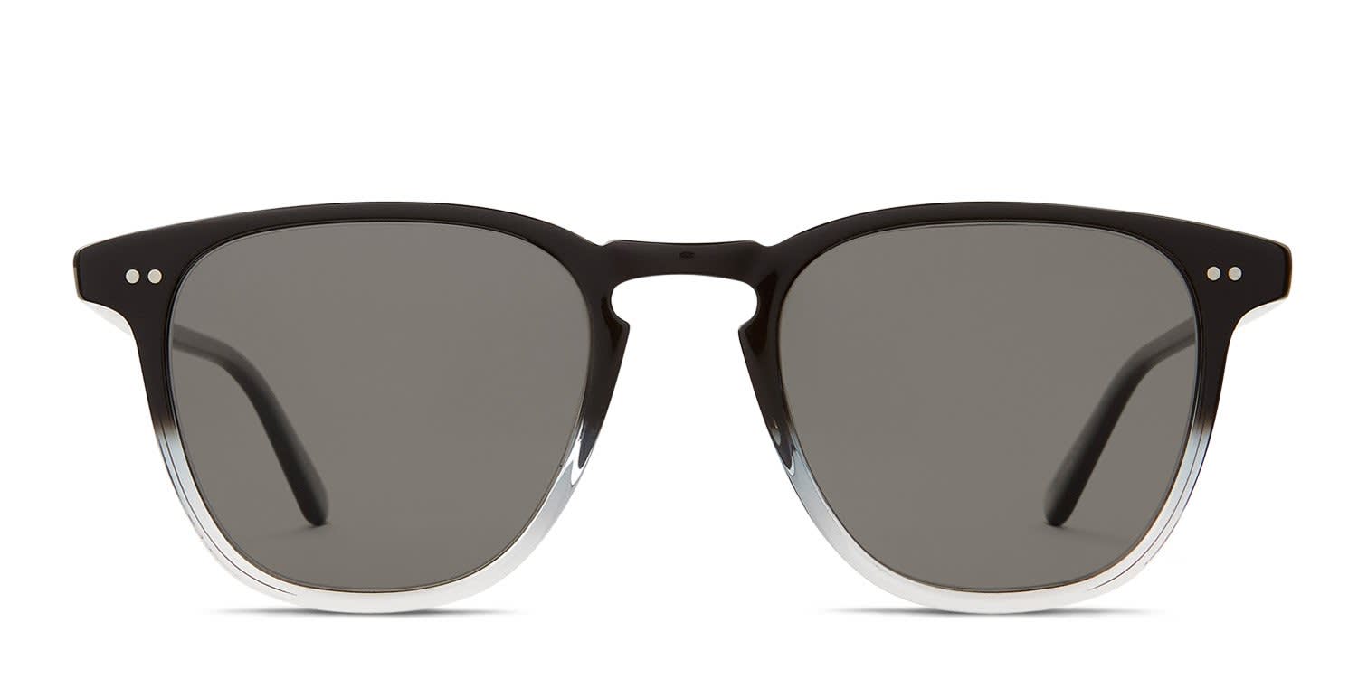 Garrett Leight Brooks Sun Black, Clear glasses - Black / Clear - Frontal View