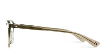 Garrett Leight Markus Green, Clear glasses - Green / Clear - Side View