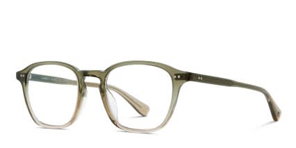 Garrett Leight Markus Green, Clear glasses - Green / Clear - Angle View