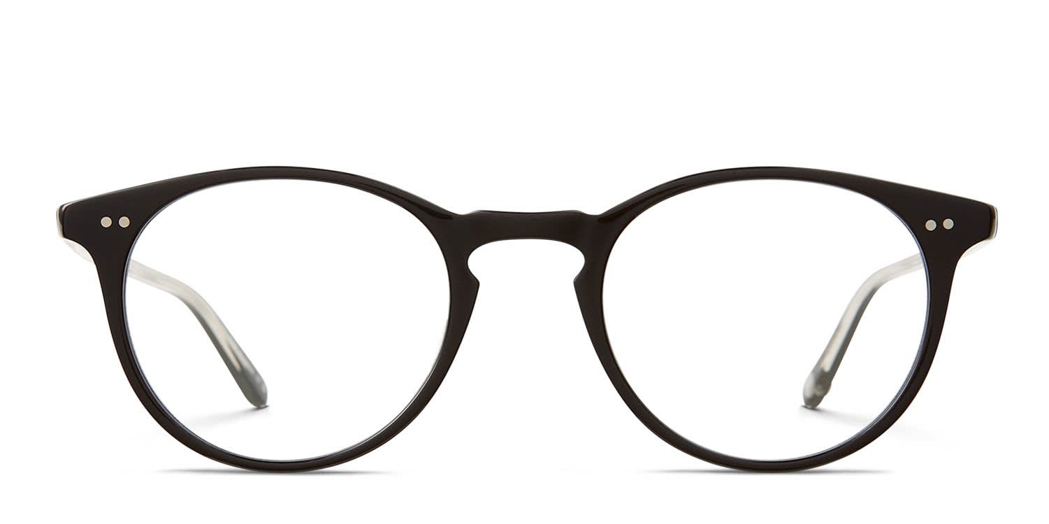 Garrett Leight Winward Shiny Black glasses - Shiny Black - Frontal View