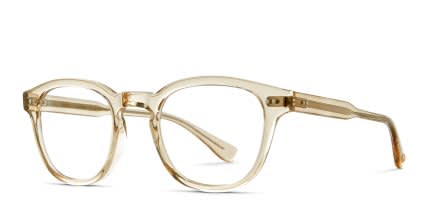 Garrett Leight Evan Yellow, Clear glasses - Yellow / Clear - Angle View