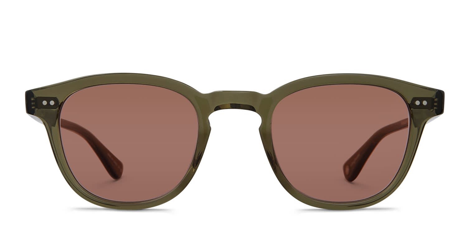 Garrett Leight Evan Sun Green glasses - Green - Frontal View