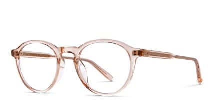 Garrett Leight Stanton Beige, Clear glasses - Beige / Clear - Angle View