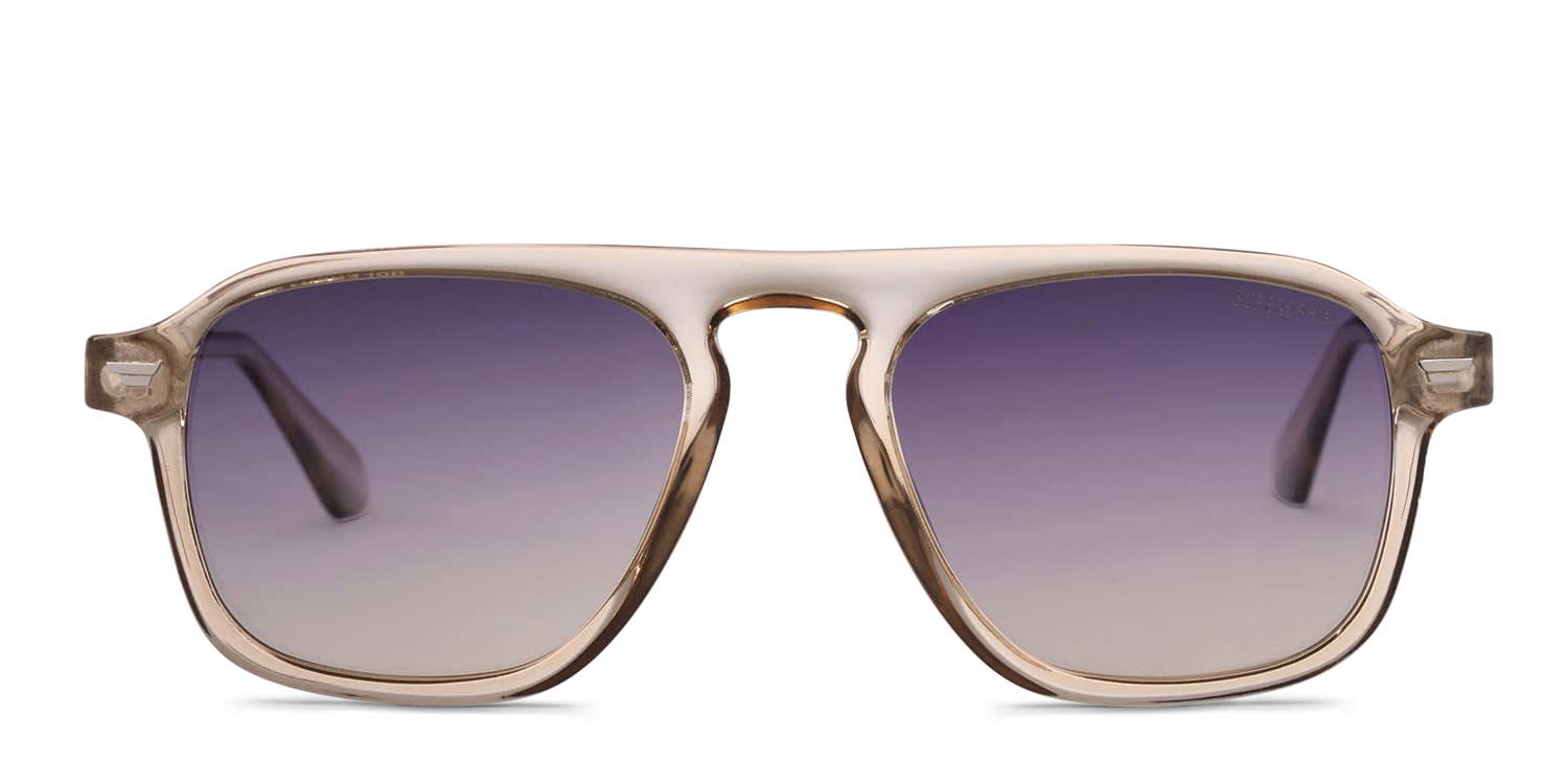 Superdry SDS-5049 Beige, Clear glasses - Beige / Clear - Frontal View