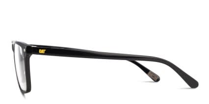 Cat CTSC-0042 w/Clip-On Shiny Black glasses - Shiny Black - Side View
