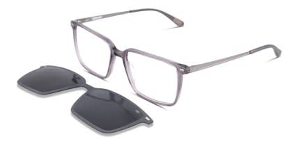Cat CTSC-0044 w/Clip-On Gray glasses - Gray - Angle View