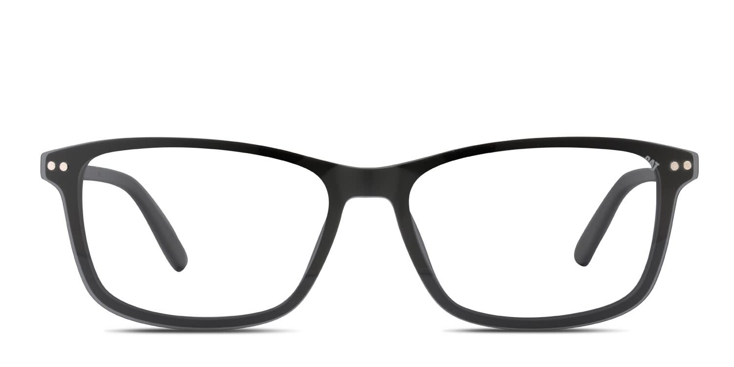 Cat CTSC-0012 w/Clip-On Black glasses - Black - Frontal View