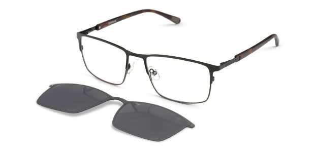 Cat CTSC-0023 w/Clip-On Matte Black, Gunmetal Prescription Eyeglasses