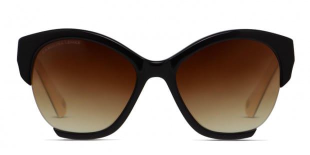 Authentic Carolina Lemke Round Cat Eye Women's Sunglasses CL1306-5 Cat.3