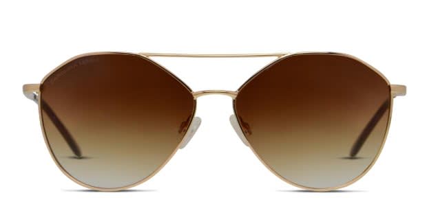 Carolina Lemke CL1407 Brown w/Gold Prescription Sunglasses display picture 3