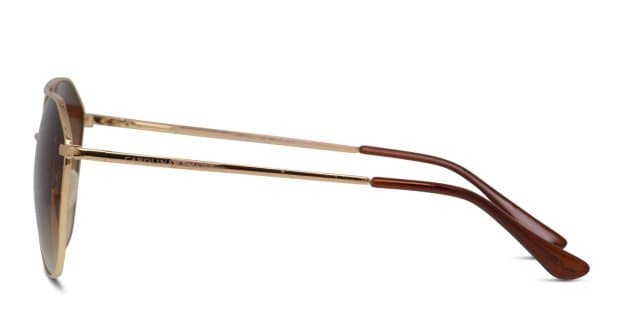 Carolina Lemke CL1407 Brown w/Gold Prescription Sunglasses