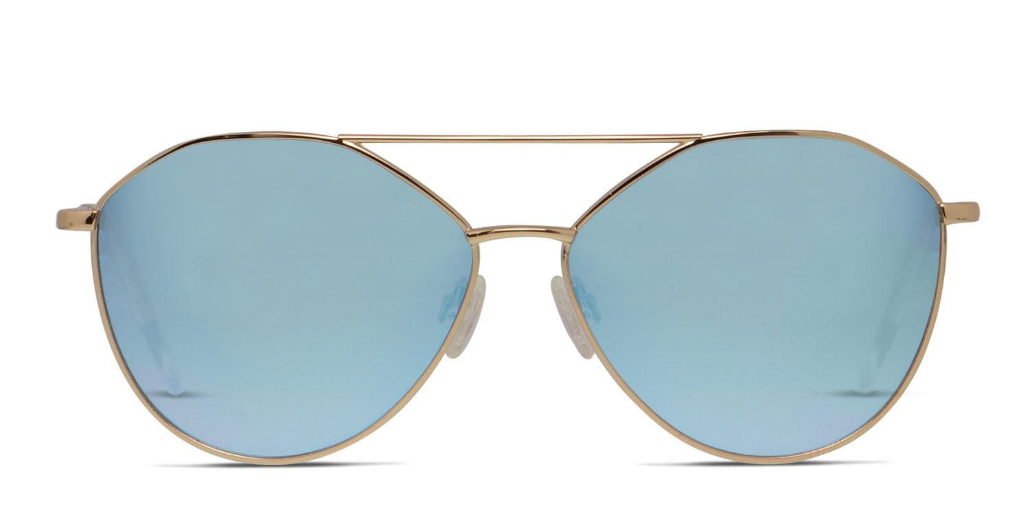 Carolina Lemke CL1407 Gold w/Blue glasses - Blue / Gold - Frontal View