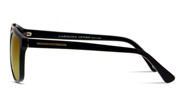 Carolina Lemke CL7439 Black w/Gold Prescription Sunglasses