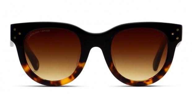 Carolina Lemke CL7402 Black w/Tortoise Prescription Sunglasses