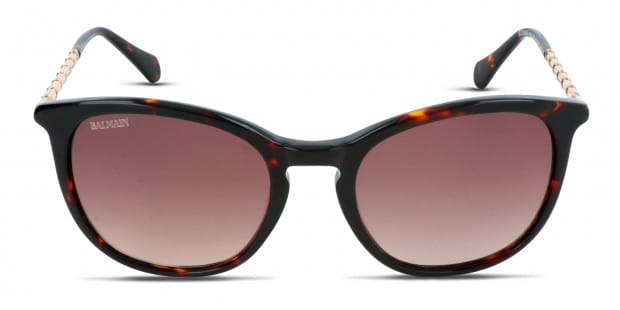 Balmain BL2084B tortoise frame with grey gradient lenses. Lenses