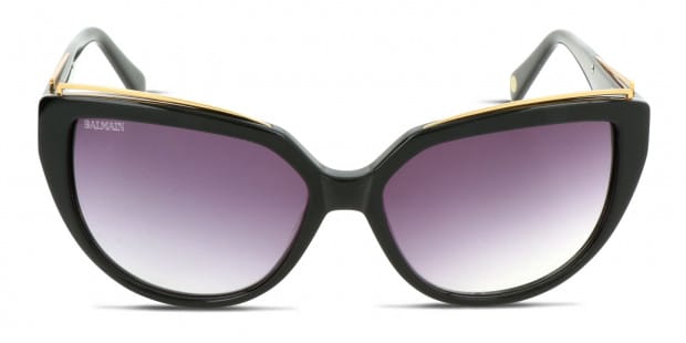 Balmain BL2107B black frame with grey lenses. Lenses provide 100