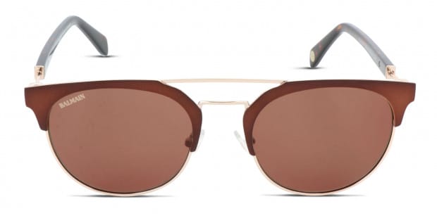 Balmain BL2109B02 Unisex Sunglasses…Color: Brown Balmain BL2109B02 Gold with Brown Sunglasses | Costco main image 2
