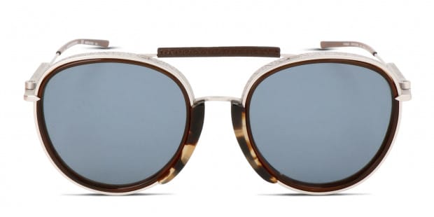 Calvin Klein CKNYC1814S brown frame with gray lenses. Lenses 