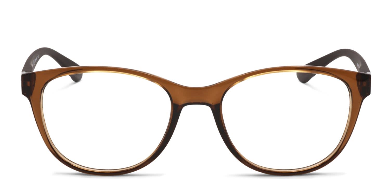Calvin Klein CK19572 Clear, Brown glasses - Clear / Brown - Frontal View