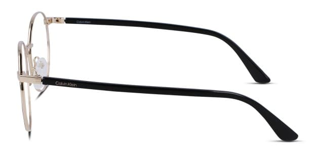 Calvin Klein CK23106 Black, Gold Eyeglasses | Includes FREE