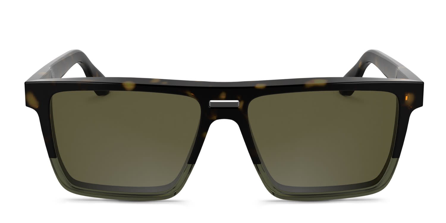Calvin Klein CK25501S Tortoise, Green glasses - Tortoise / Green - Frontal View