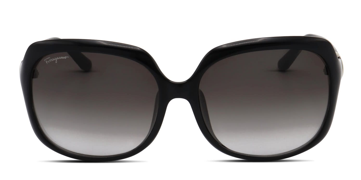 クリスマス　Ferragamo2017コフレ Ferragamo SF739SA black frame with gradient smoke lenses. Lenses