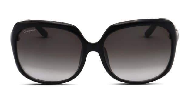 Ferragamo SF739SA black frame with gradient smoke lenses. Lenses