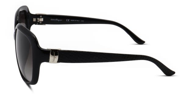 Ferragamo SF739SA black frame with gradient smoke lenses. Lenses