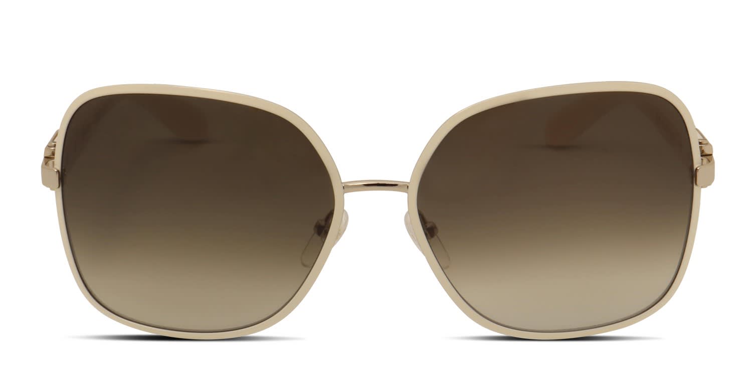 Ferragamo SF150S Gold, Brown glasses - Gold / Brown - Frontal View