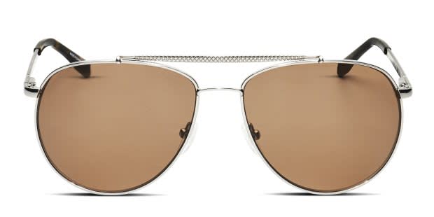 Lacoste L177S gunmetal frame with brown lenses. Lenses provide 100