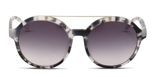 Lacoste L837SA gray, tortoise frame with gray gradient lenses. Lenses  provide 100% UV protection.