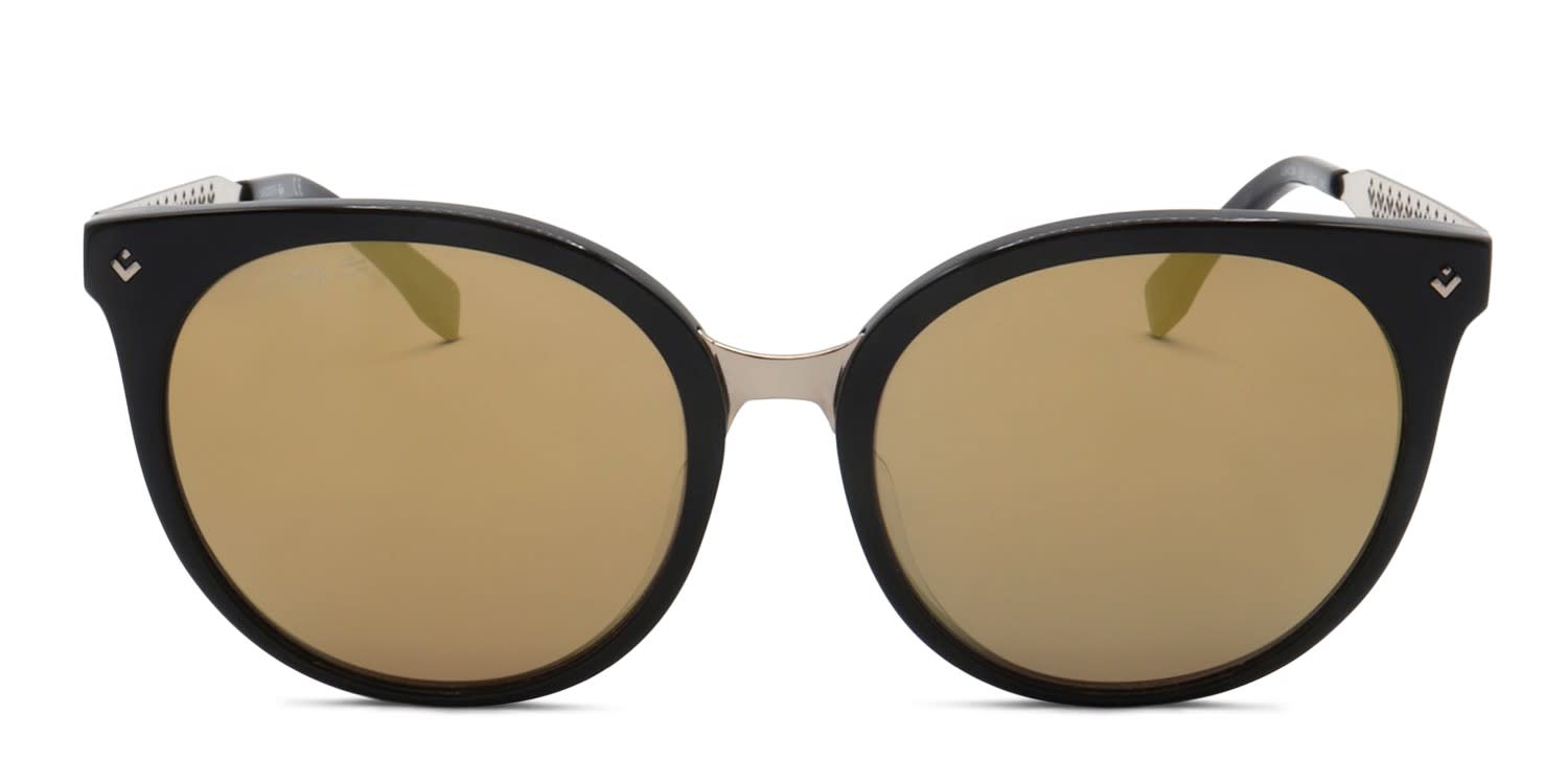 Lacoste L842SA Black glasses - Black / Brown - Frontal View