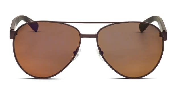 Lacoste L185S brown frame with brown lenses. Lenses provide 100