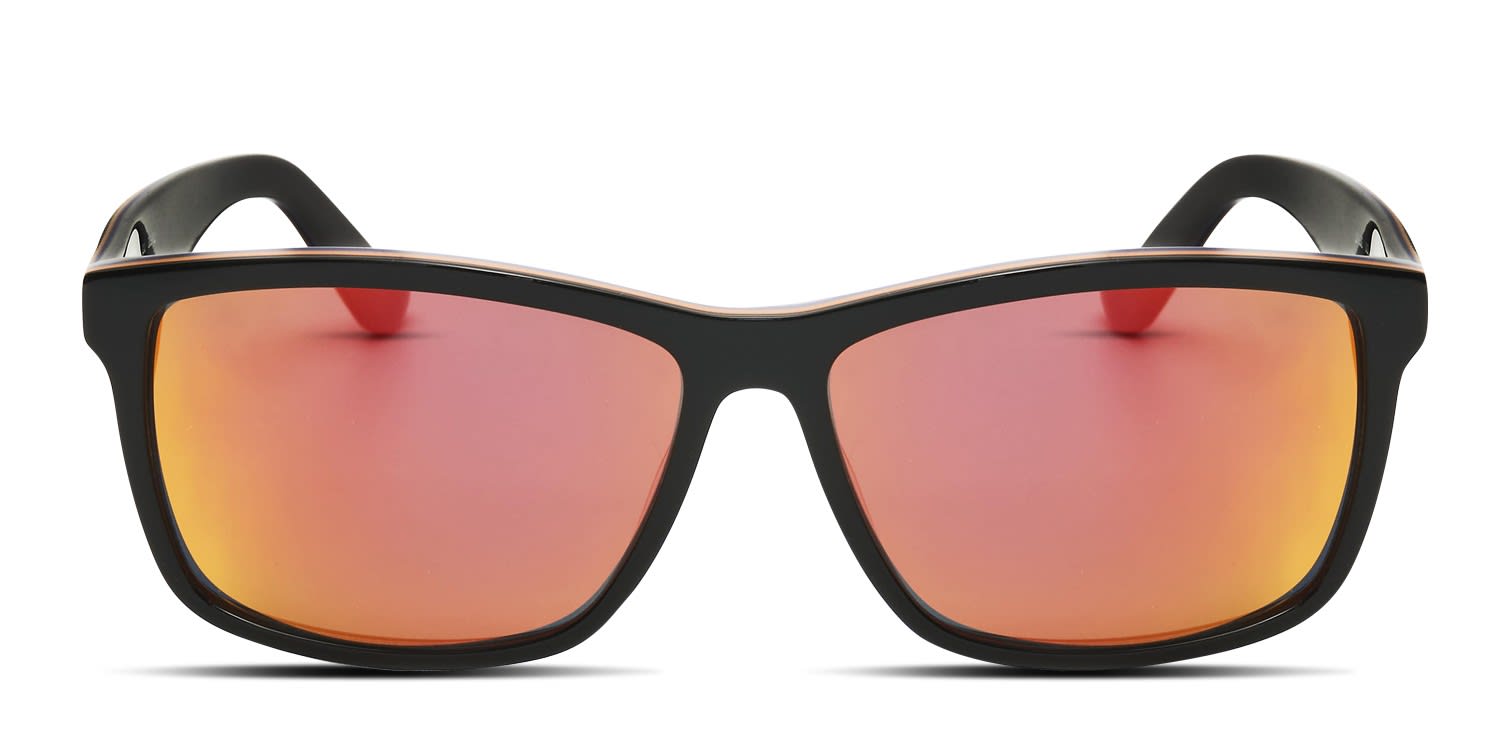 Lacoste L705S Black, Red glasses - Black / Red - Frontal View