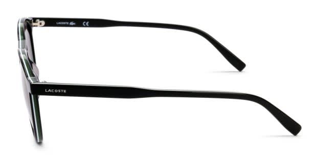 Lacoste L902S black , white , green frame with grey lenses. Lenses