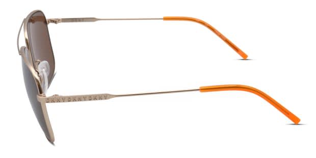 DKNY DK113S gold frame with brown lenses. Lenses provide 100  display picture 3