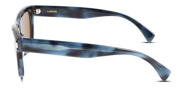 Lanvin Havana Blue Llyod 601S Sunglasses ?LANVIN Lloyd LNV601s Unisex Half Frame Sunglasses Black  main image 3