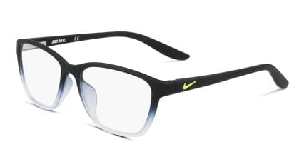 Nike 5028 Kids Matte Black, Clear glasses - Matte Black / Clear - Angle View