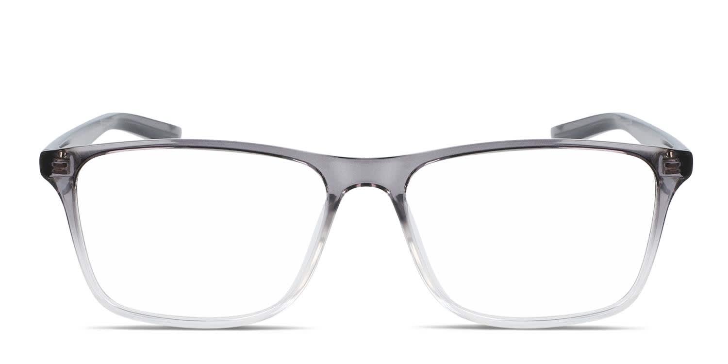 Nike 7125 Gray, Clear glasses - Gray / Clear - Frontal View