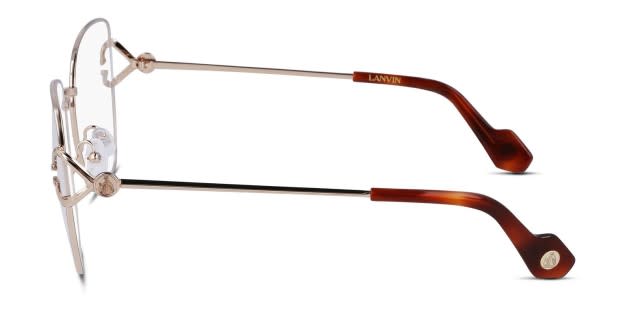 LANVIN スクエアフレムメカネ LNV2122 708 Lanvin LNV2121 Rose Gold Eyeglasses | Includes FREE Rx Lenses