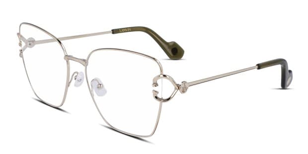 LANVIN スクエアフレームメガネ LNV2121 708 Lanvin LNV2121 Gold Eyeglasses | Includes FREE Rx Lenses