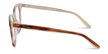 Calvin Klein CK22540 Brown, Beige glasses - Brown / Beige - Side View
