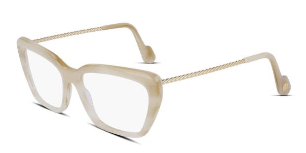 Lanvin LNV2632 White, Beige Eyeglasses | Includes FREE Rx Lenses