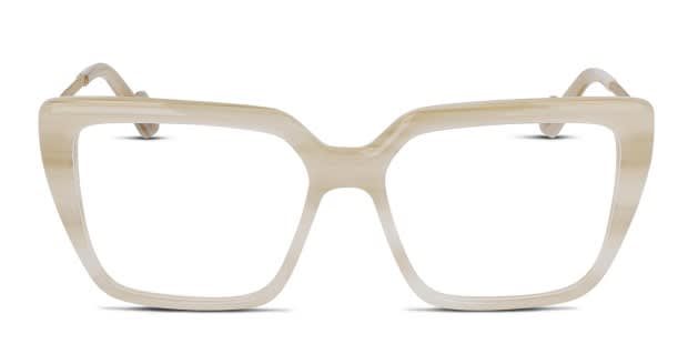 LANVIN スクエアフレムメカネ LNV2633 001 Lanvin LNV2633 White, Beige Eyeglasses | Includes FREE Rx Lenses