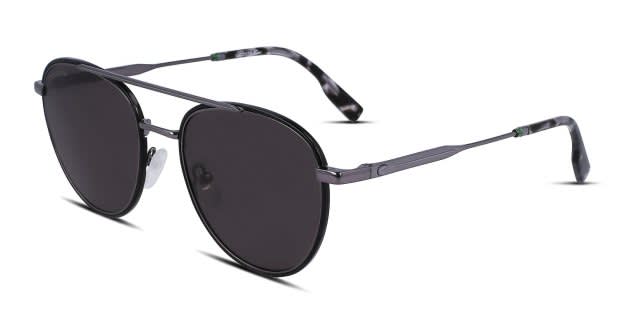 Lacoste L258S Black, Gunmetal Prescription Sunglasses - 50% Off Lenses