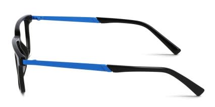 Flexon J4018 Kids Shiny Black glasses - Shiny Black - Side View