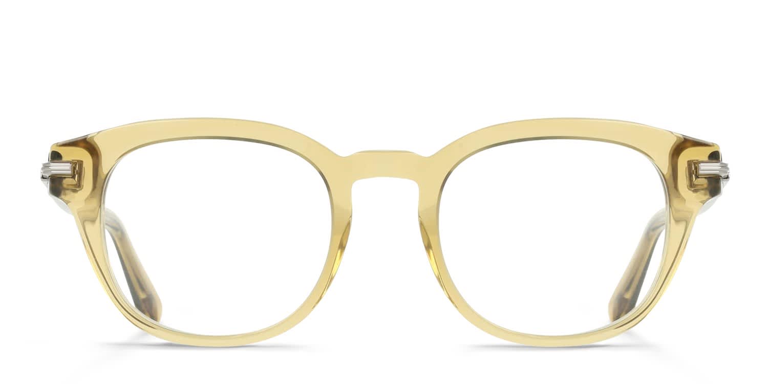 Ferragamo SF3033 Yellow, Clear glasses - Yellow / Clear - Frontal View