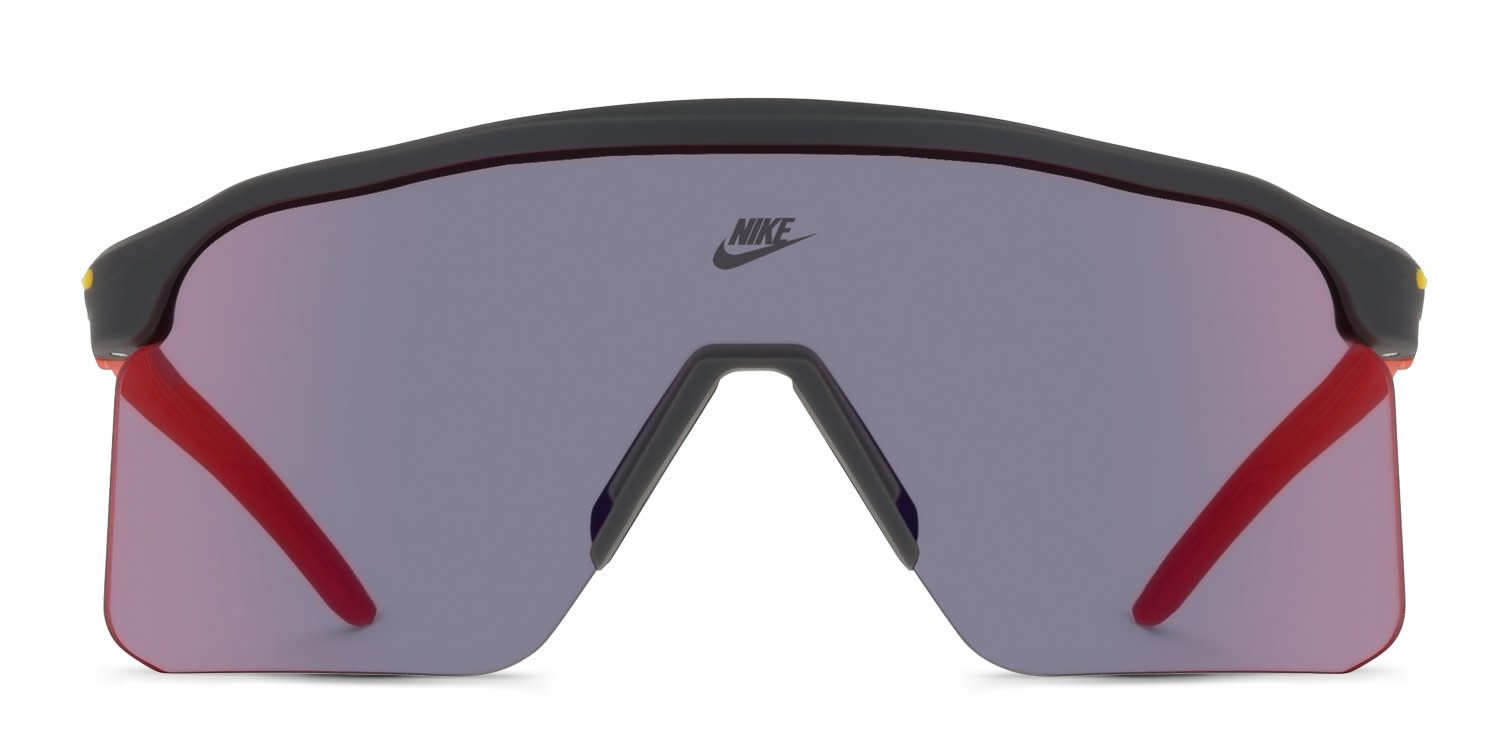 Nike IB6562X Expedition Shield Gray, Red glasses - Gray / Red - Frontal View