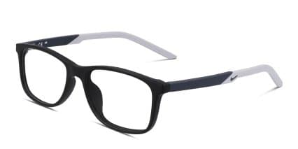 Nike 5037 N Kids Matte Black glasses - Matte Black - Angle View